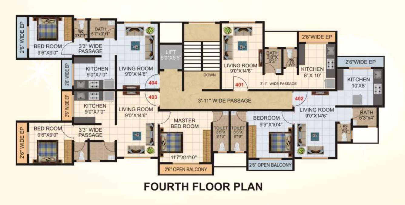  vidhi prem Vidhi Prem Cluster Plan for 4th Floor