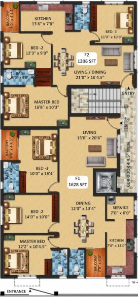  eeshani Eeshani Cluster Plan For 1st Floor