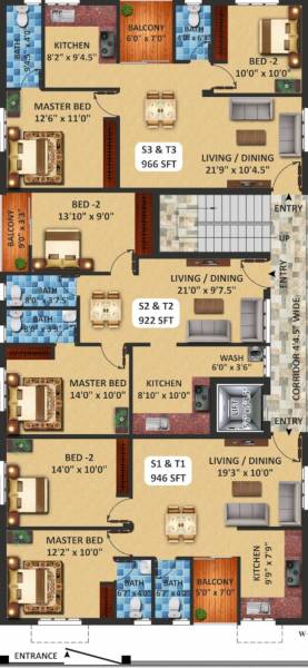  eeshani Eeshani Cluster Plan For 2nd Floor