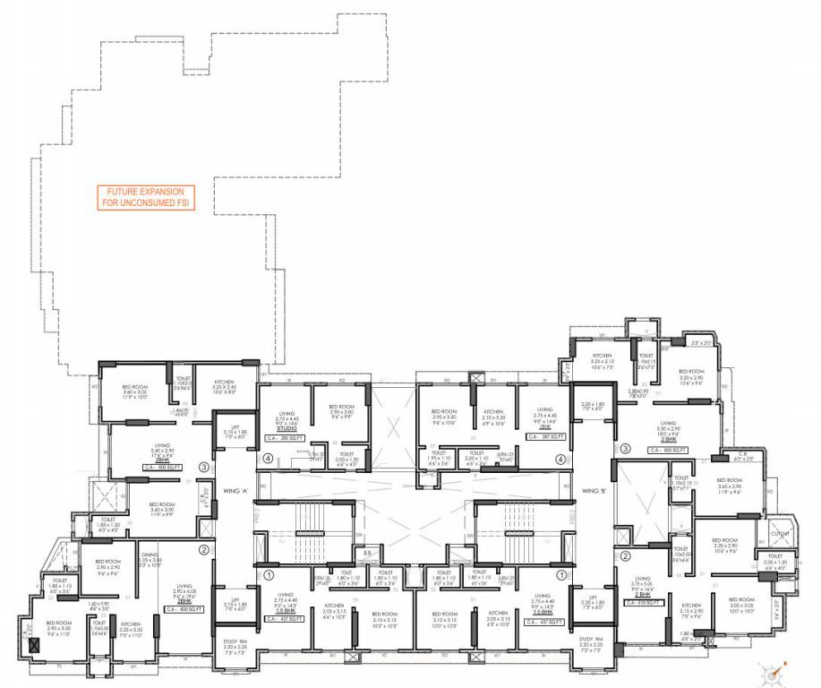  kalpavriksha A Wing Cluster Plan