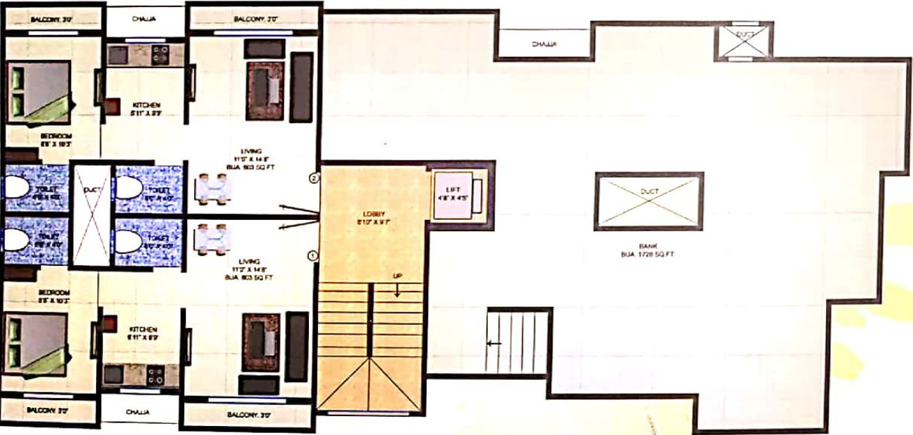 paradise Cluster Plan For 1st Floor