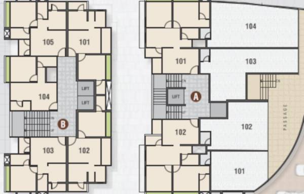 Building A and Building B Cluster Plan for 1st Floor dev-enclave-i Building A and Building B Cluster Plan for 1st Floor