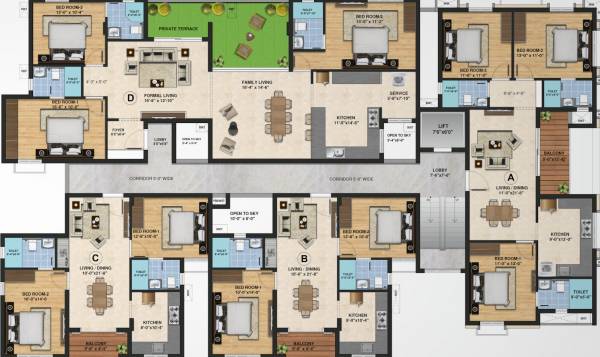  arunachala Arunachala Cluster Plan for 4th Floor
