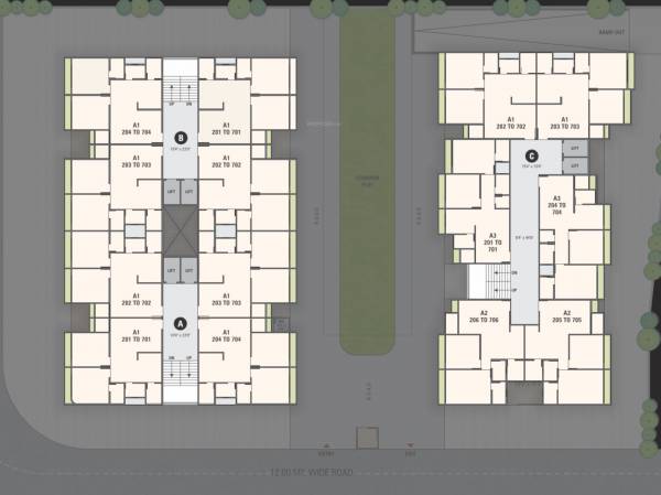  skydale A+B+C Typical Cluster Plan