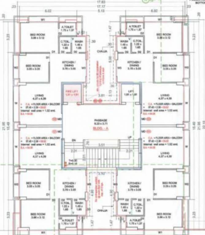  the unity tower A Cluster Plan for 1st Floor