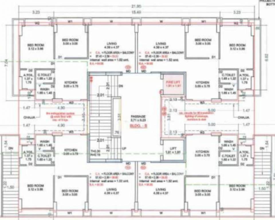  the unity tower B Cluster Plan for 1st Floor