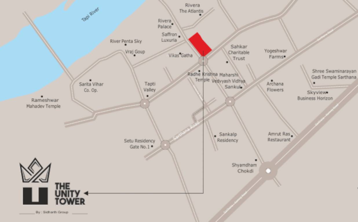  the unity tower Location Plan