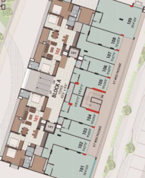  swasti Block A Cluster Plan for 1st Floor