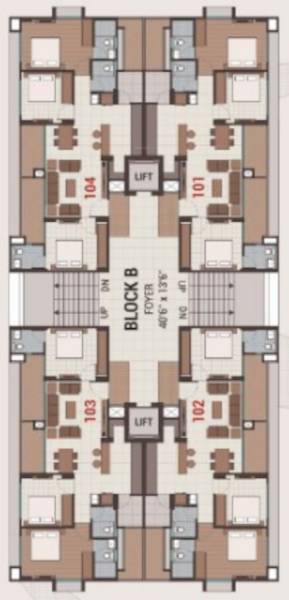  swasti Block B Cluster Plan for 1st Floor
