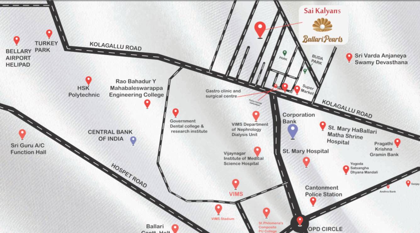 ballari pearls Location Plan