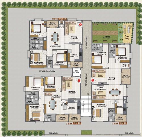 Jubilee Aashirwad Cluster Plan from 1st to 6th Floor aashirwad Jubilee Aashirwad Cluster Plan from 1st to 6th Floor