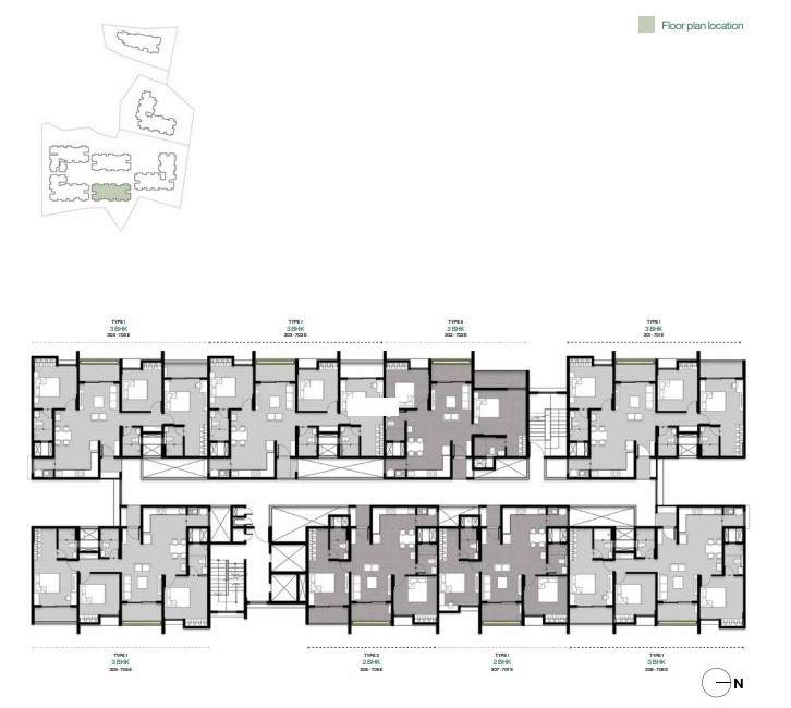  wonderwall Tower 5 Cluster Plan from 1st to 8th Floor
