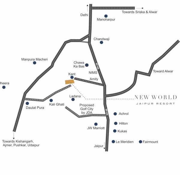  new-world-jaipur-resort Location Plan