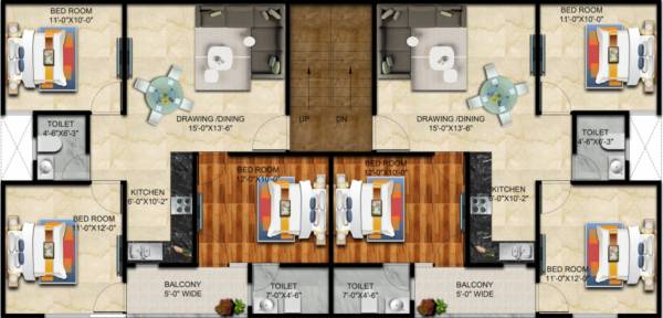  pristine-greens Block B Cluster Plan From 1st To 3rd Floor
