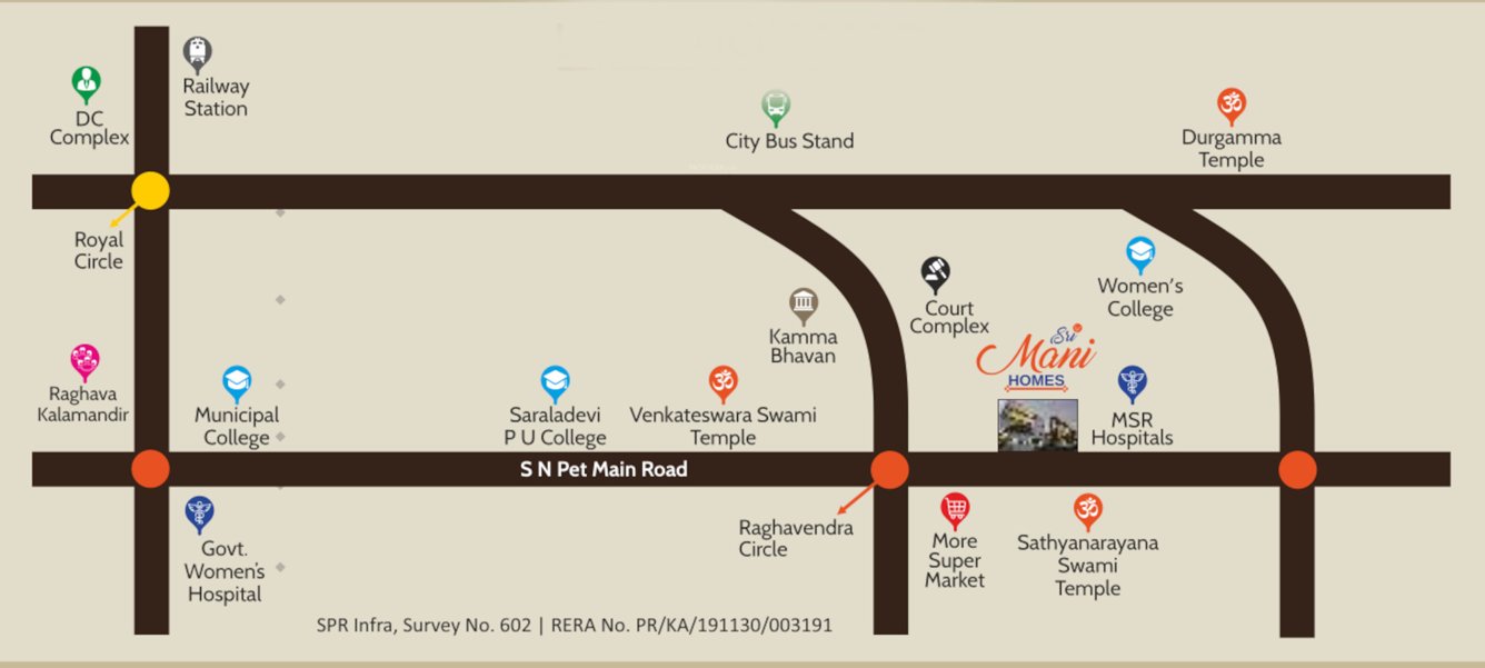 sri mani homes Location Plan