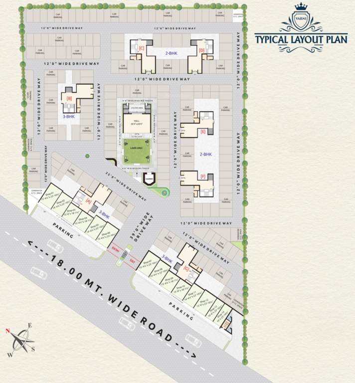  celebration heights Block A, Block B, Block C, Block D, Block E, Block F, Block G  Cluster Plan for ground Floor