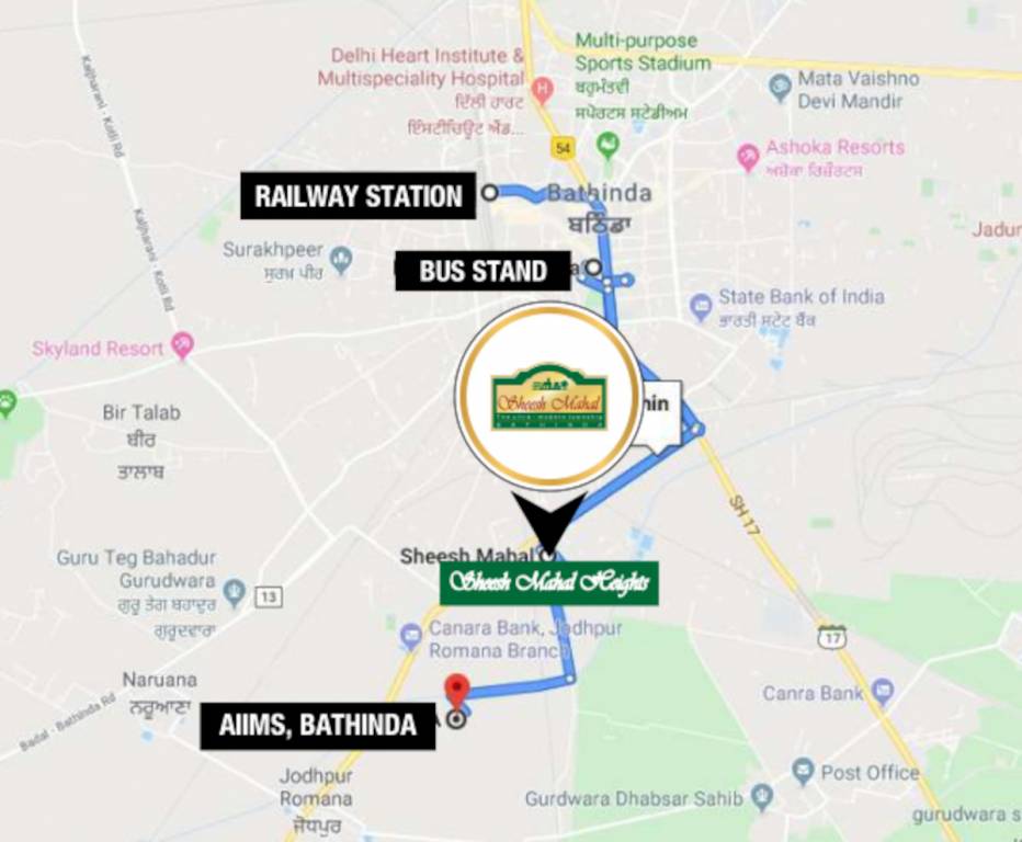  sheesh mahal heights Location Plan