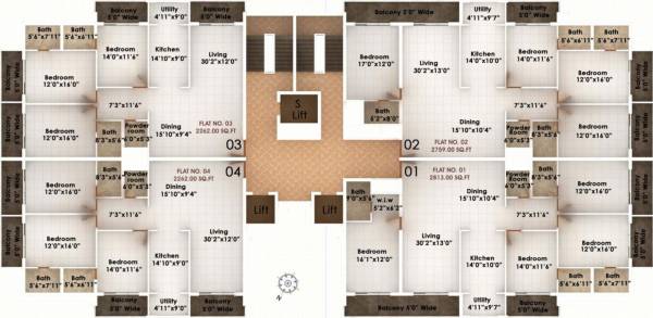Heights Cluster Plan from 2nd to 13th Floor heights Heights Cluster Plan from 2nd to 13th Floor