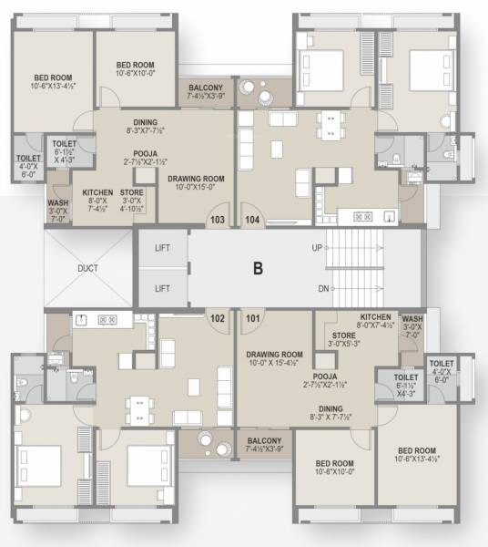  vrundavan-residency B+C Cluster Plan