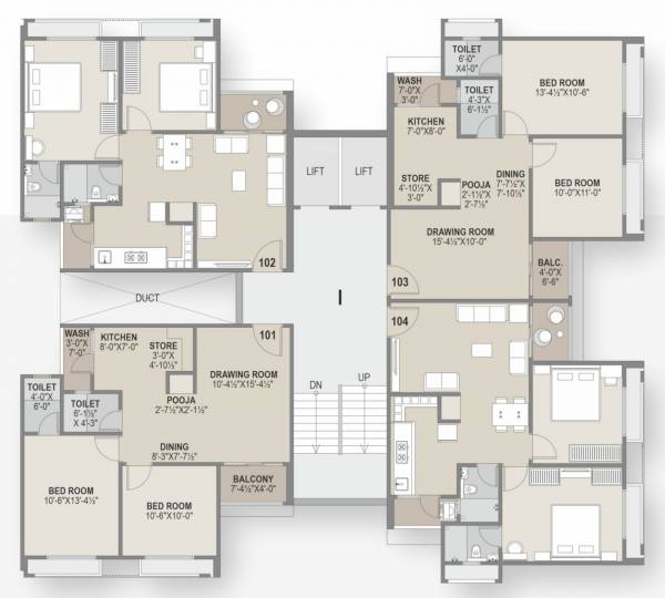  vrundavan-residency F+G+H+I Cluster Plan