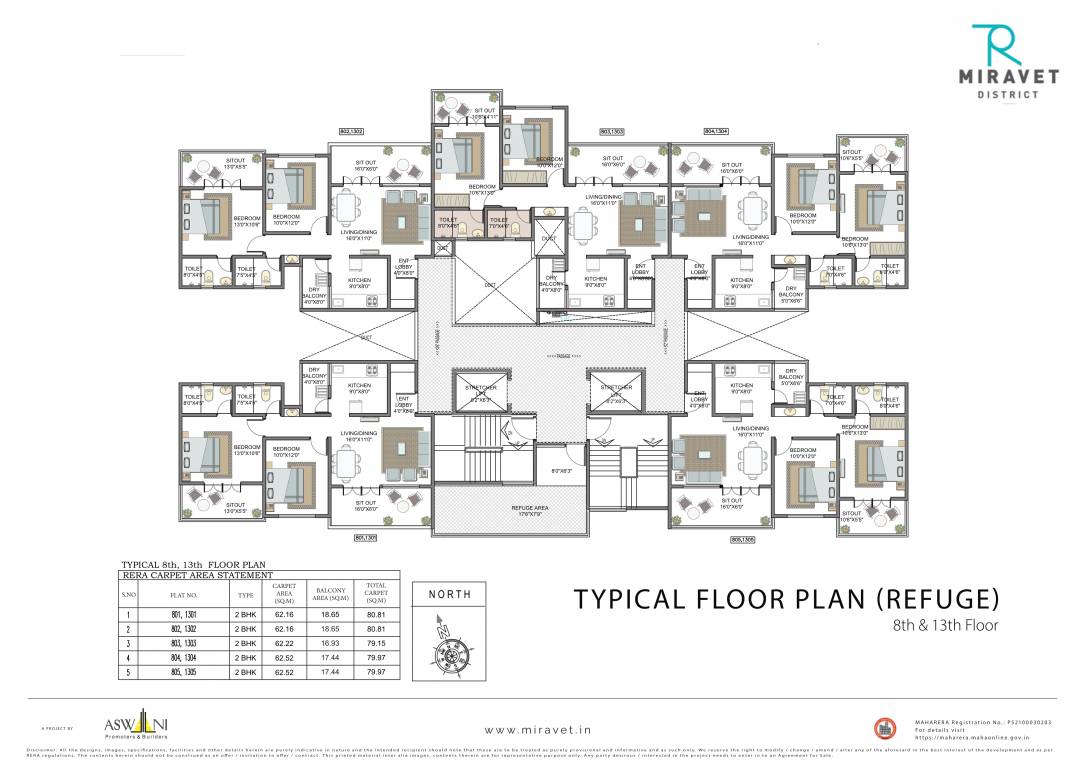  miravet district phase i Wing B Cluster Plan from 8th to 13th Floor