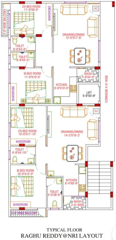  sai samuruddhi luxor Sai Samuruddhi Luxor Cluster Plan from 1st to 4th Floor