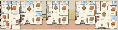 Aryan Homes Cluster Plan from 1st to 4th Floor aryan-homes Aryan Homes Cluster Plan from 1st to 4th Floor