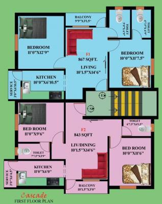  cascade Grand Cascade Cluster Plan for 1st Floor