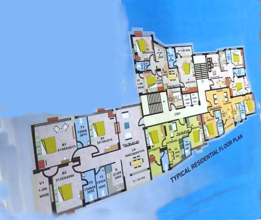  baishali apartment Baishali Apartment Cluster Plan from 1st to 5th Floor