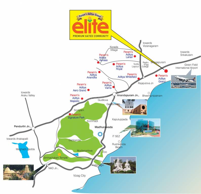 perams aditya elite phase ii Location Plan