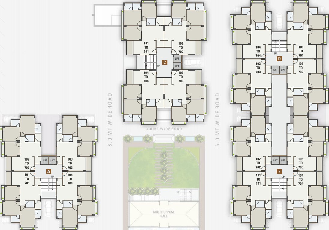  s sky A Cluster Plan from 1st to 7th Floor
