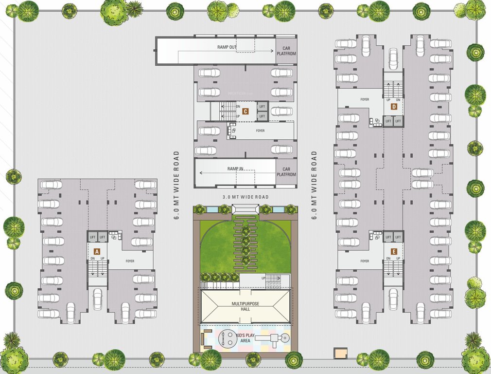  shivalik sky A Cluster Plan for ground Floor