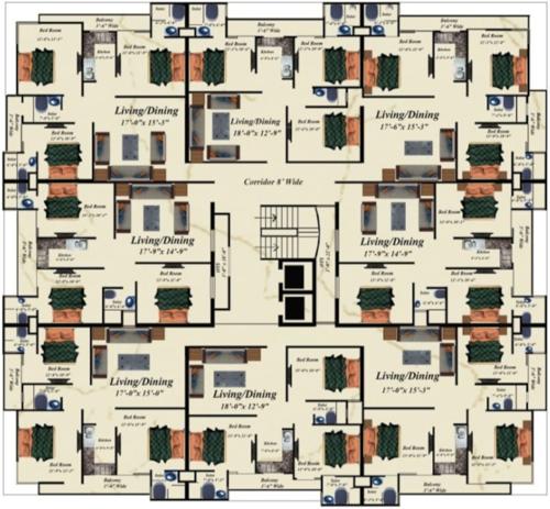  allure-villa Allure Villa Cluster Plan from 1st to 4th Floor