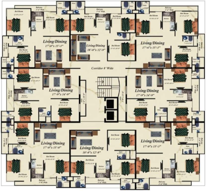  allure villa Allure Villa Cluster Plan from 1st to 4th Floor