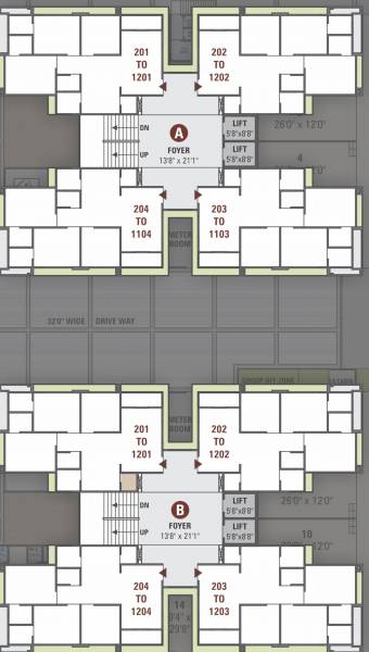  zion-heights A,B Cluster Plan For Typical