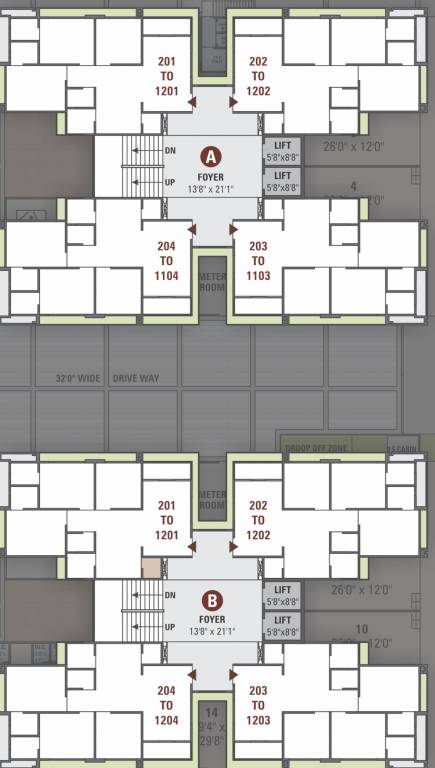  zion heights A,B Cluster Plan For Typical