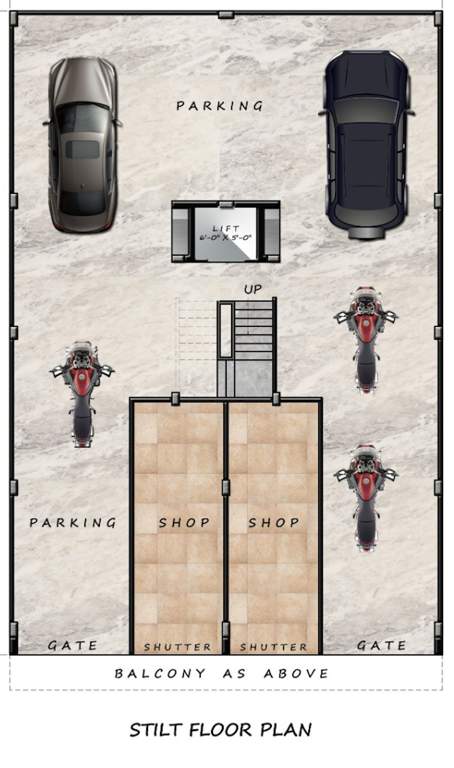  luxury dreams homes Luxury Dreams Homes Cluster Plan For Ground Floor