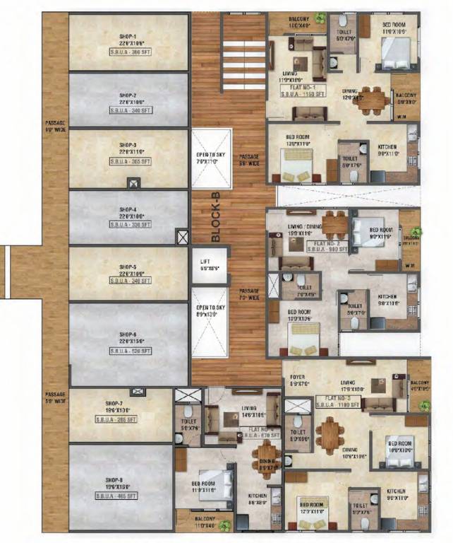  sovereign Block B Cluster Plan for ground Floor