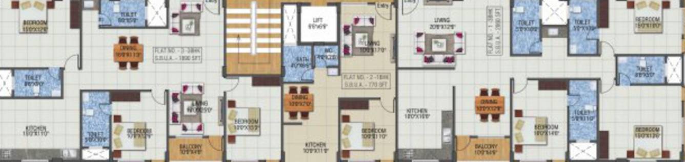 galaxy Wing A Cluster Plan from 2nd to 3rd Floor
