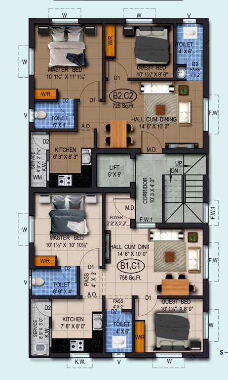 kalyan Kalyan Cluster Plan From 1st To 2nd Floor
