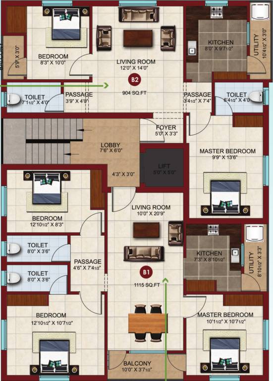  park view Park View Cluster Plan For 1st Floor