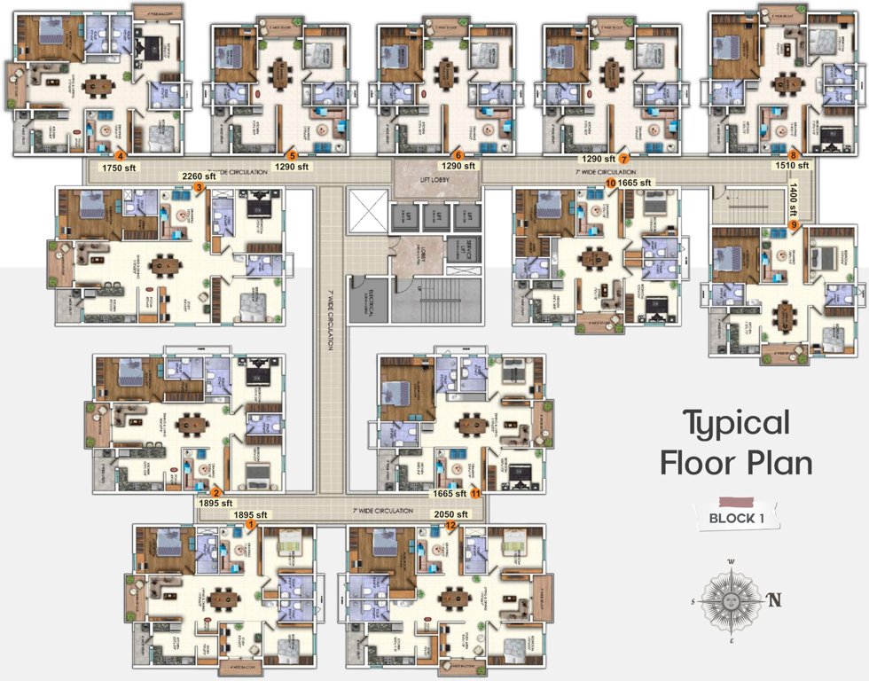  elegance Sunyuga Elegance Block 1 Cluster Plan from 1st to 5th Floor