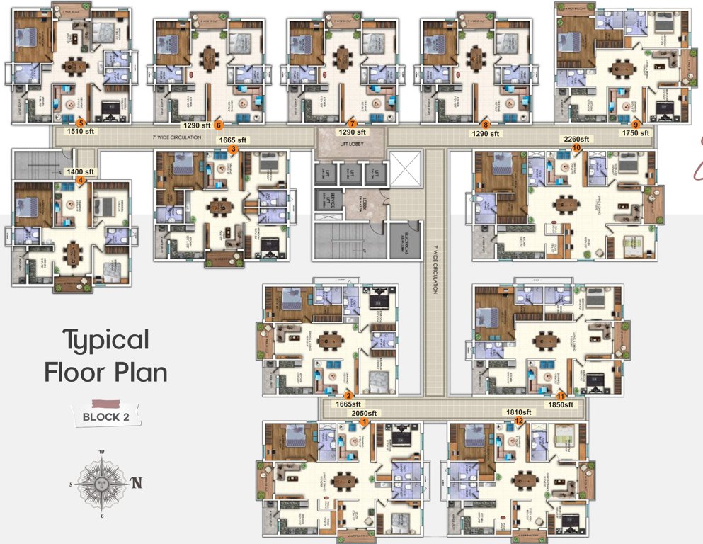  elegance Sunyuga Elegance Block 2 Cluster Plan from 1st to 5th Floor