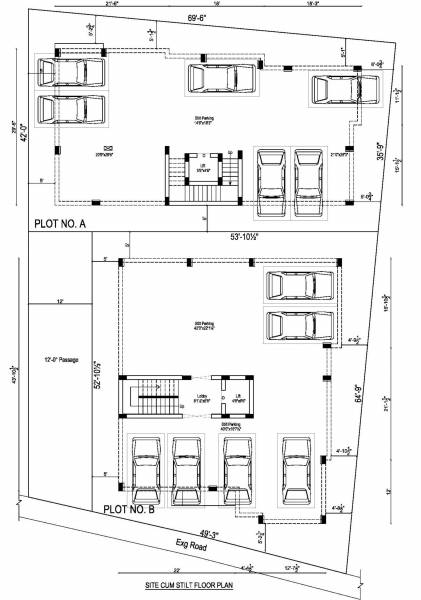  pavithram-flats Block A & B Cluster Plan For Ground Floor