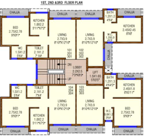  gayatri-darshan Gayatri Darshan Cluster Plan from 1st to 3rd Floor