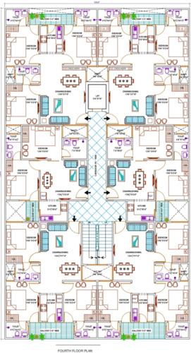  new-sagar-home New Sagar Home Cluster Plan for 4th Floor