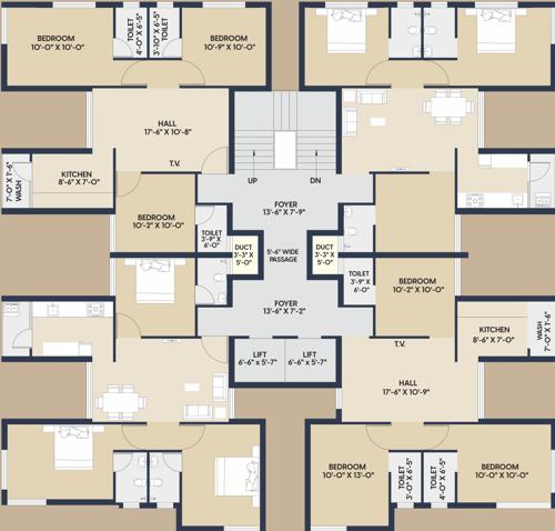  raj-heights Wing B Cluster Plan