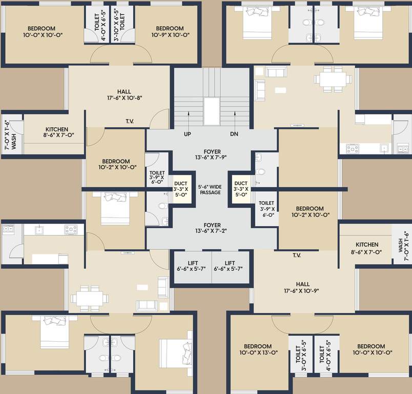 raj heights Wing B Cluster Plan