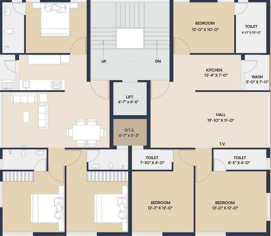  raj heights Wing C Cluster Plan