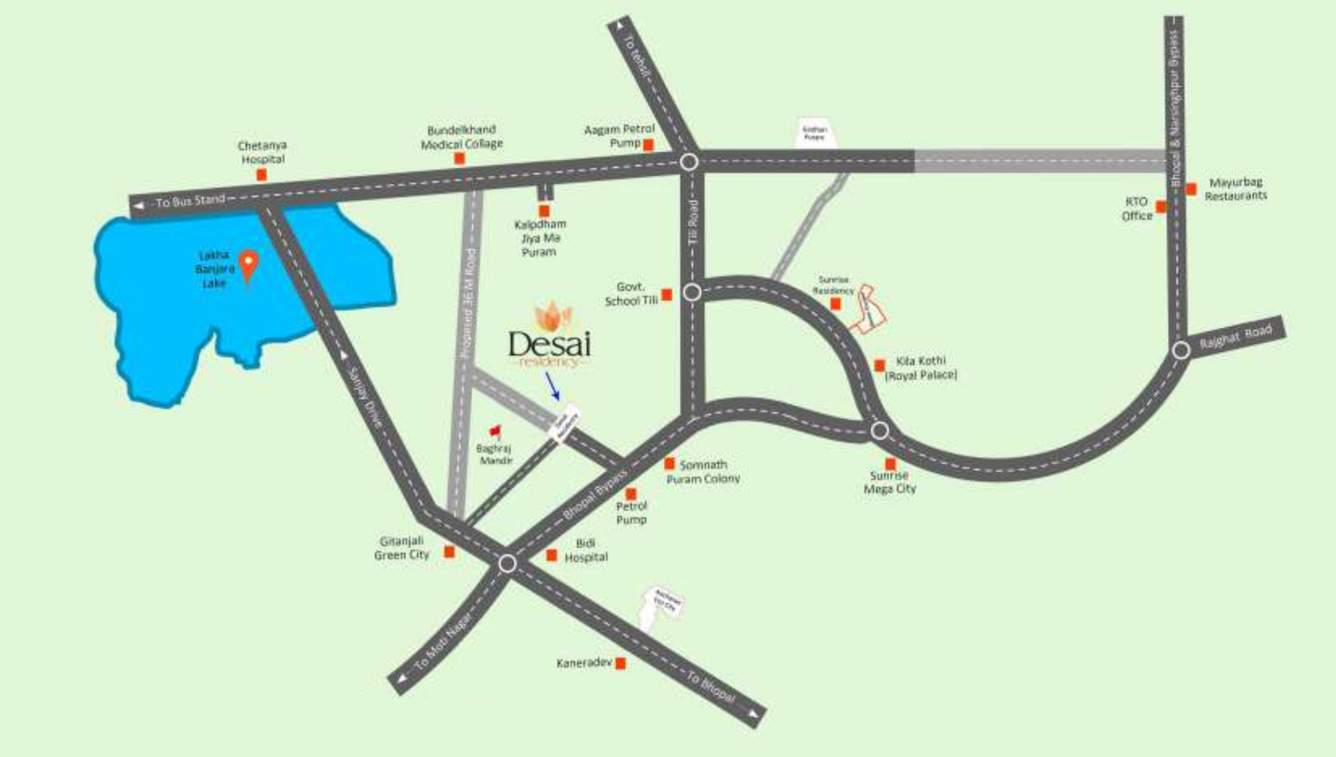 desai residency Location Plan
